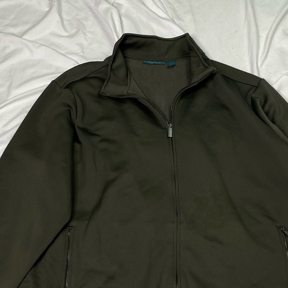 Men’s Perry Ellis Full Zip Olive Green Jacket - Picture 4 of 10